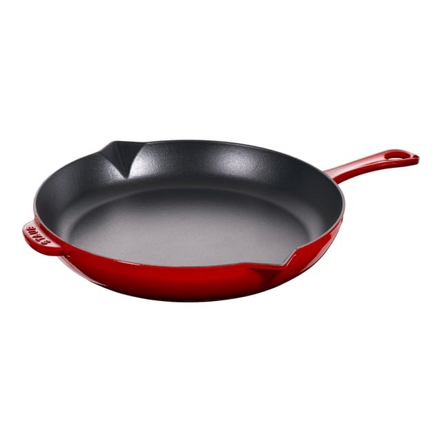 Staub Cast Iron - Fry Pans/ Skillets 10-inch, Fry Pan, Cherry