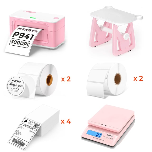 MUNBYN RealWriter 941BP Bluetooth Thermal Label Printer 300DPI Kit