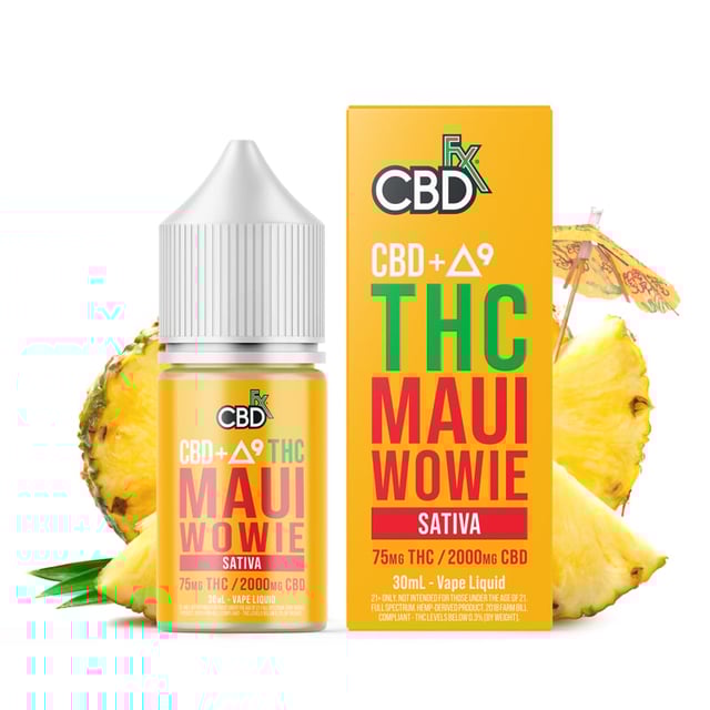CBD + Delta-9 THC Vape Juice: Maui Wowie - Sativa