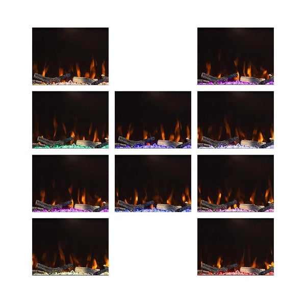 Modern Ember Wyman Electric Fireplace Mantel Package