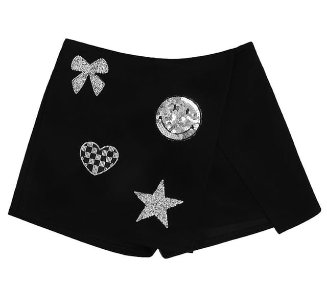Mia New York Black Patches Skort * Built in Shorts *