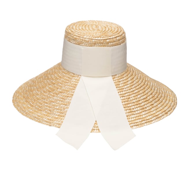 Mirabel Grosgrain Wide-Brim Sunhat