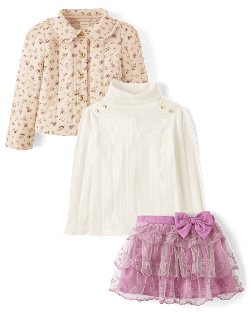 Girls Floral Ruffle Dress - Prairie Fields - Bunnys tail