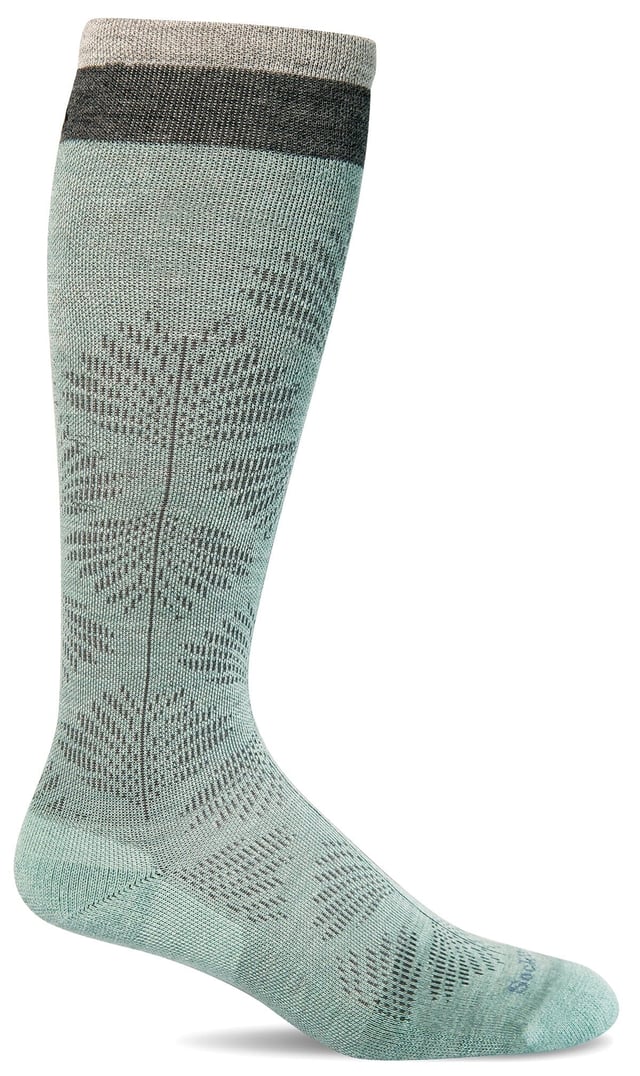 Women's Full Floral | Moderate Graduated Compression Socks | Wide Calf Fit