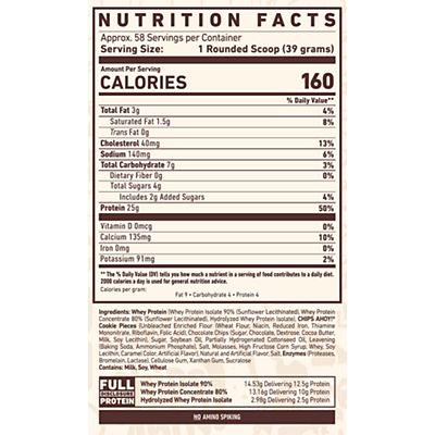 GHOST Whey Protein - CHIPS AHOY (5 Lbs. / 58 Servings)