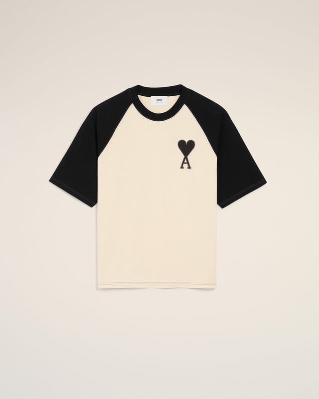 White Cotton Short Sleeves Ami De Coeur T-shirt