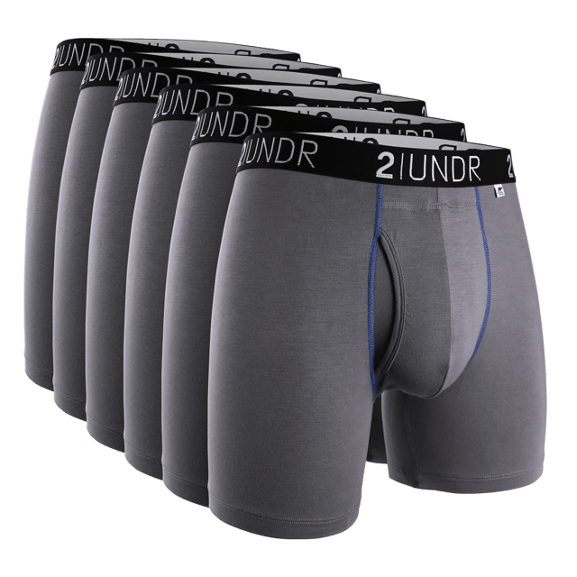 Swing Shift 6" Boxer Brief - Basic Grey 6 Pack