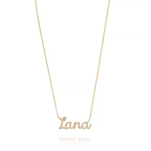 RIAVA DIAMOND DAINTY SCRIPT NAME NECKLACE