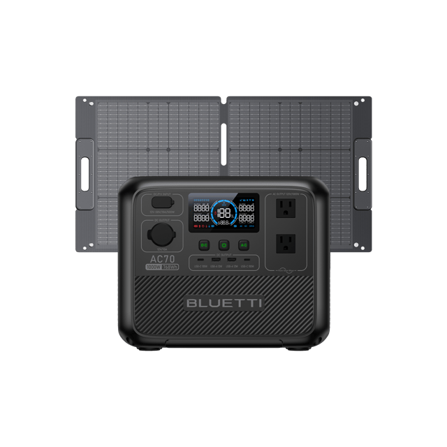 AC70+SP100L Solar Generator | 1000W, 768Wh