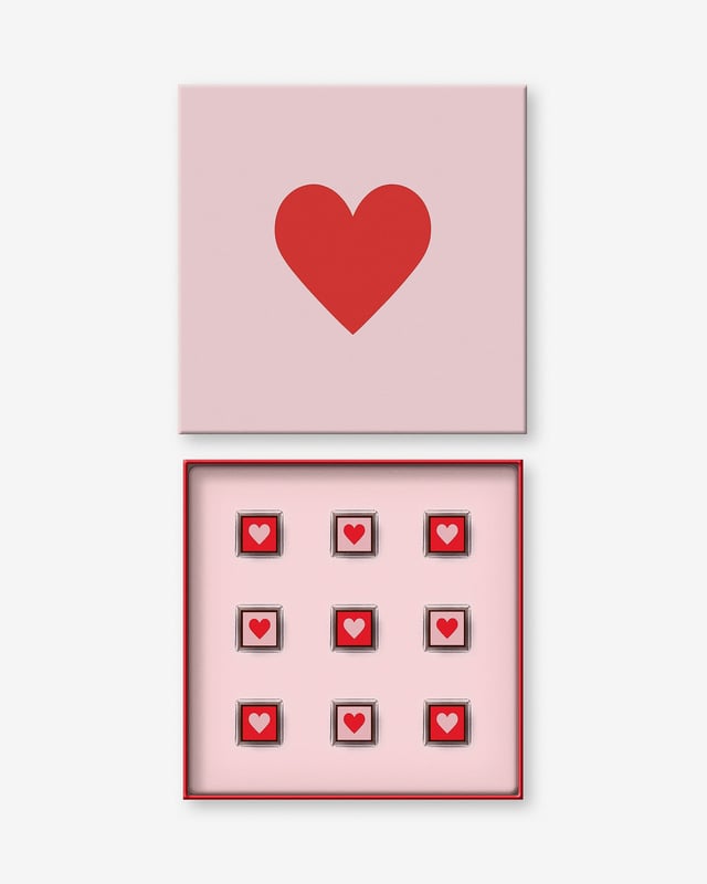 9 Piece Valentine's Chocolate Heart Gift Box