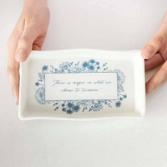 Ceramic Floral Trinket Dish