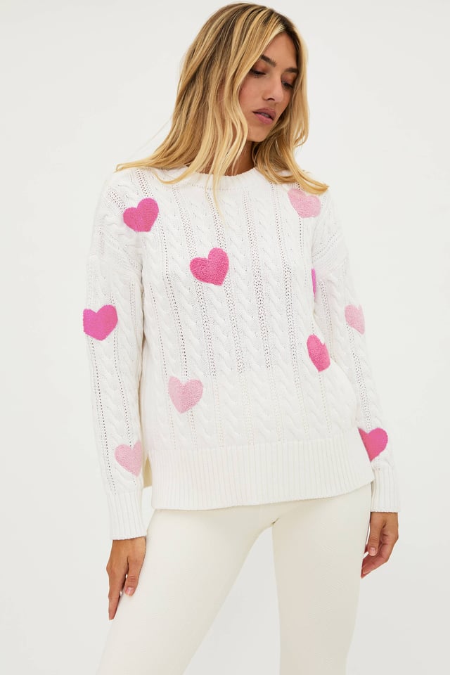 Callie Sweater Love Ivory Cable
