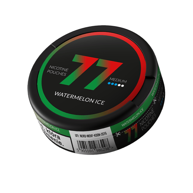 77 Nicotine Pouches Watermelon Ice 10mg - 5 Pack