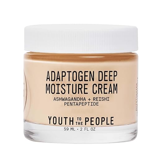 Youth To The People Adaptogen Moisturizer for Sensitive Skin - Anti-Aging Face Cream + Hydrating Moisturizer with Ashwagandha & Reishi Mushroom for Visibly Calmer Skin