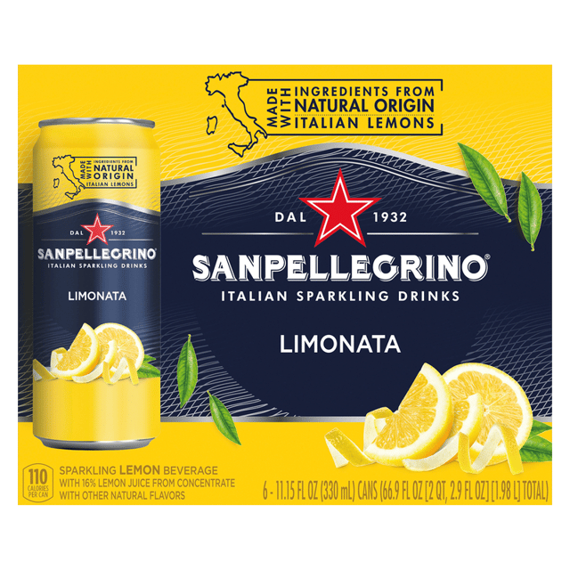 San Pellegrino Limonata 330ml 6pk Can