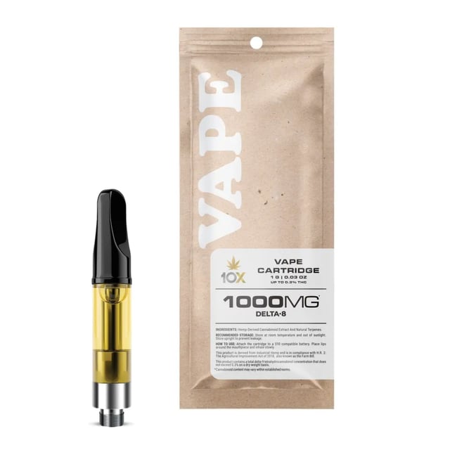 900mg D8 Vape Cart - Pineapple Express - Hybrid - 1ml - 10X