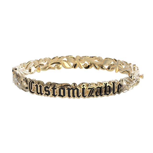 Customizable Hawaiian Hinge Bracelet