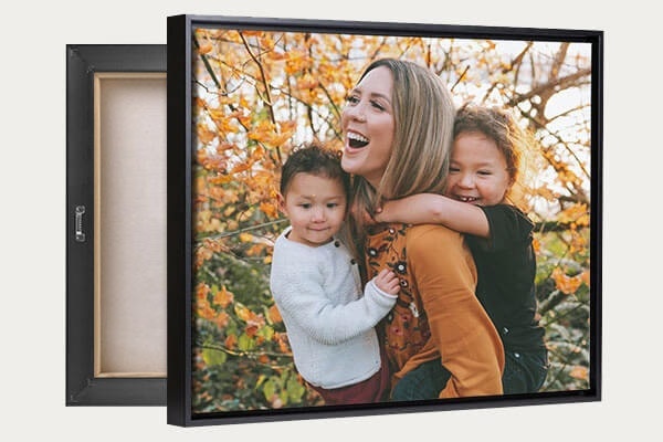 8x10 Canvas Print, Floating Natural Frame