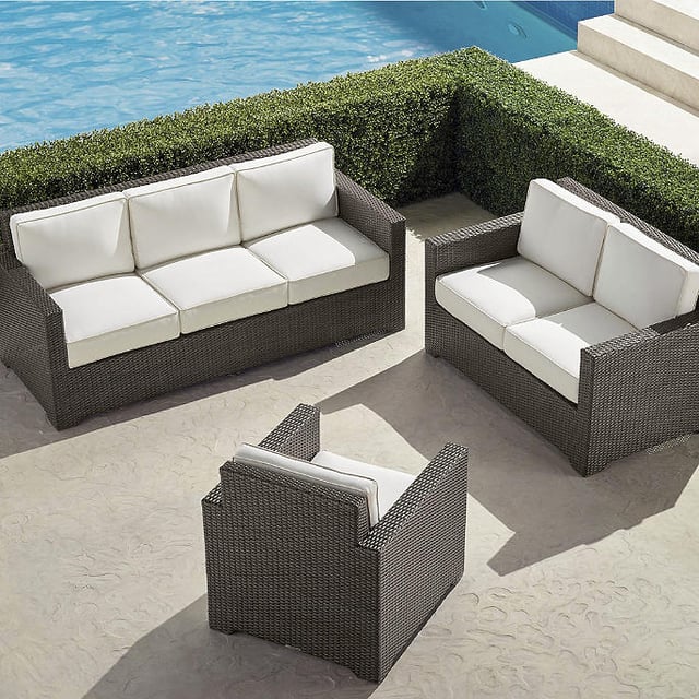 Small Palermo 3-pc. Sofa Set in Bronze Wicker