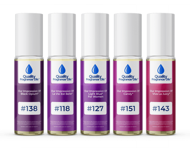 Women's Top 5 Designer Impressions - Quality Fragrance Oils - Dupe perfume impression, smell-a-like generic oils.