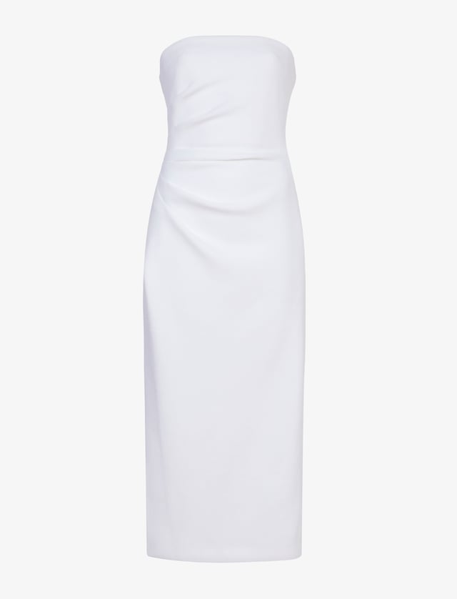 Shira Strapless Dress in Matte Double Crepe