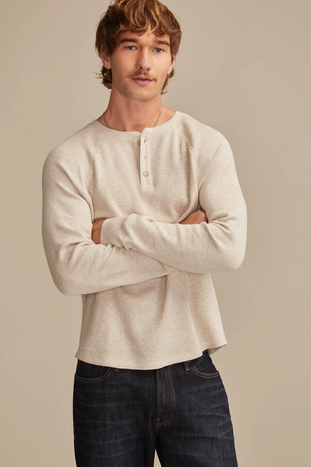 BIRDSEYE THERMAL HENLEY