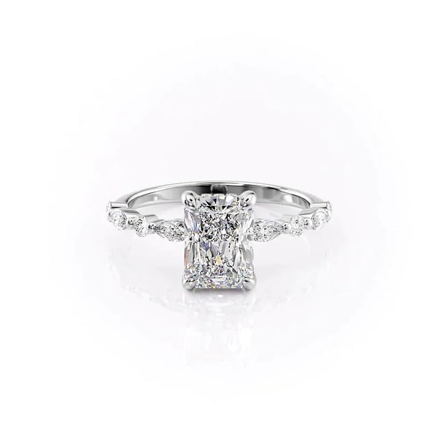 The Lindsey Set With A 3 Carat Radiant Lab Diamond