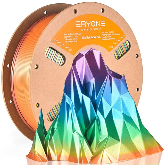 PLA Silk Rainbow Filament - 1.75mm±0.03mm (1kg)