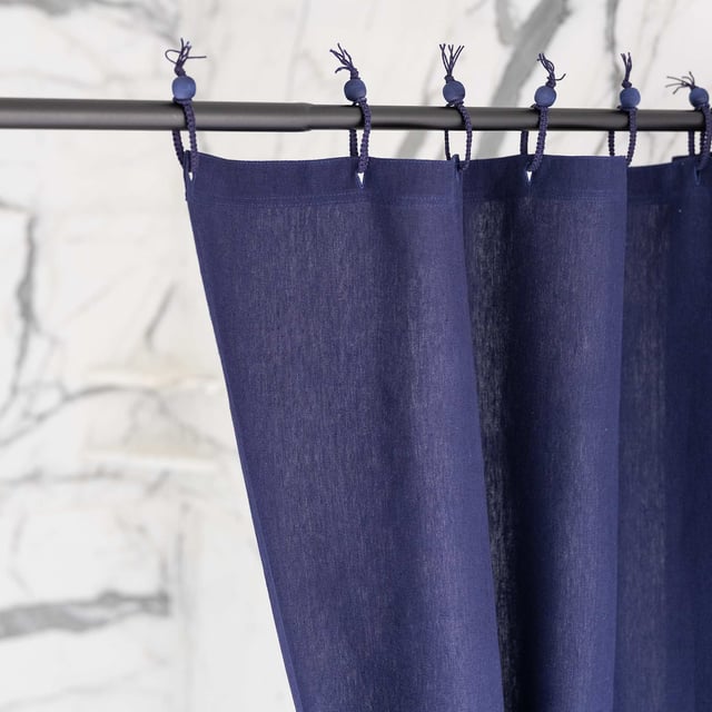 73.5x72 Organic Hemp Shower Curtain (Full Size) (PVC-Free, Plastic-free, Vinyl-free) (100% Biodegradable) (MONTEBELLO)