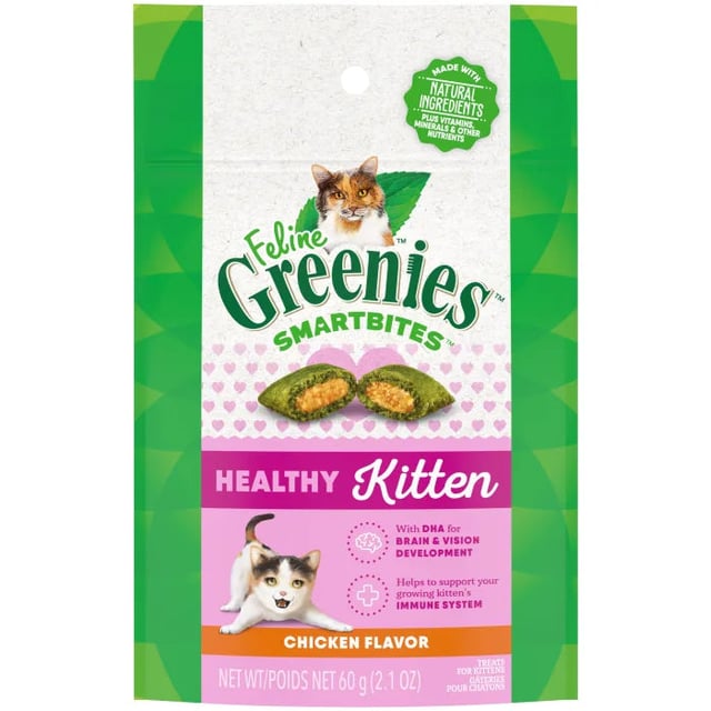 FELINE GREENIES Chicken Flavored Healthy Kitten SMARTBITES
