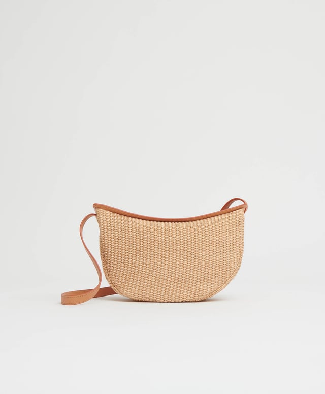 Moon Sling Bag - Natural Raffia