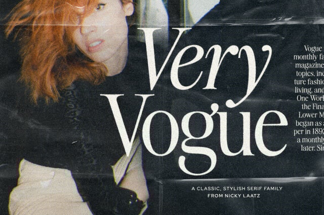 The Very Vogue Serif Family, a Serif Font by Nicky Laatz