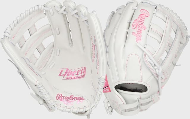 Liberty Advanced Color Series 12.75 in Outfield Glove, White/Pink