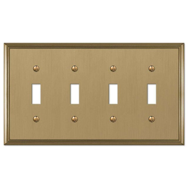 Metro Line Brushed Bronze 4 Toggle