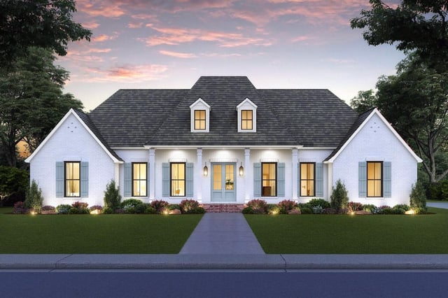 Plan 56477SM: 4-Bed French Country House Plan with Outdoor Kitchen