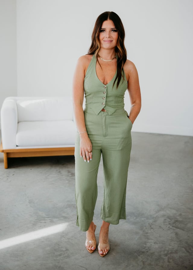 Walker Linen Halter Jumpsuit