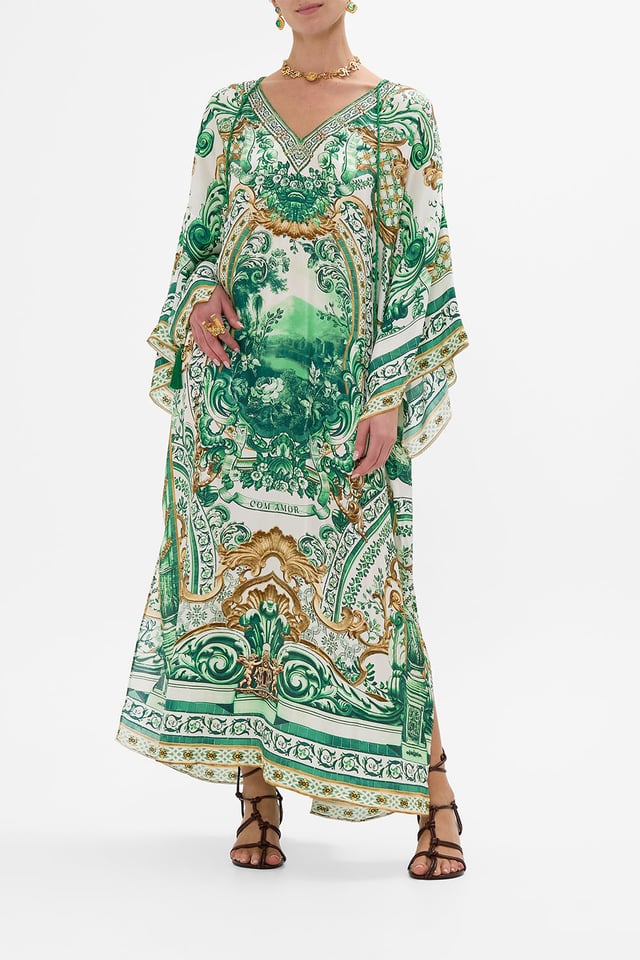 V NECK KAFTAN WITH TIES CORRIDOR OF CALM