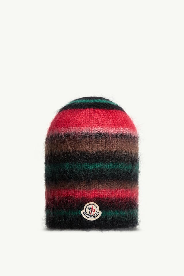 Striped Mohair Beanie