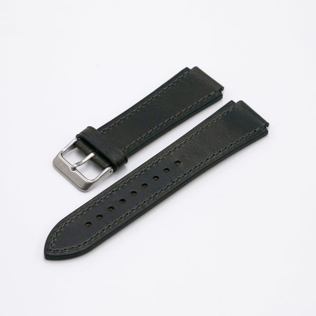 Oiled Leather Graphite Black (Very Dark Brown) Watch Strap for Casio AE1200WH World Time Watch