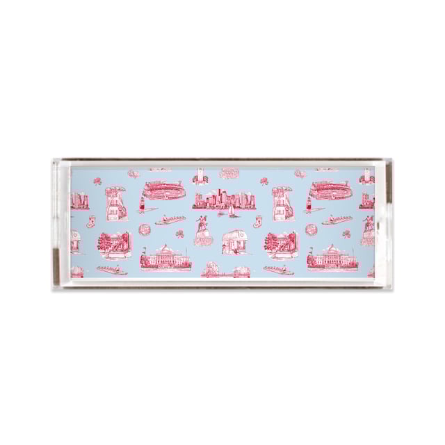 Boston Toile Lucite Tray
