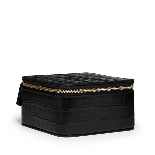 Medium Jewelry Organizer Black Croc
