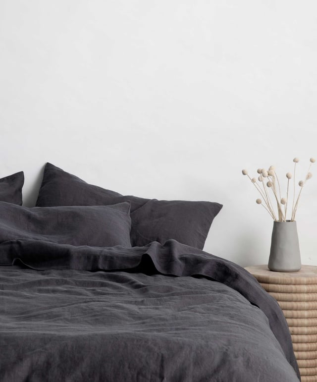 Linen Duvet Cover Set - Slate