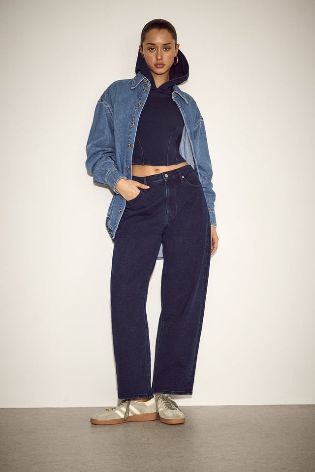 JEANIUS BARREL SWEATPANTS | INDIGO1029