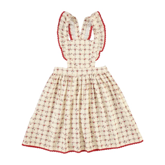 Lissy Apron Dress, Geometric Rose