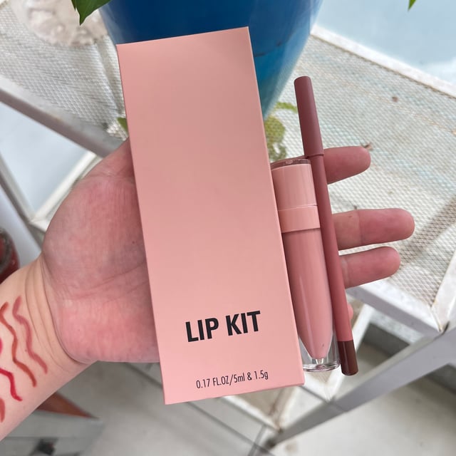 Popular Brown Lip Kit Packaging Box Vegan Long Lasting Lip Gloss Lip Liner Kits Collection Private Label