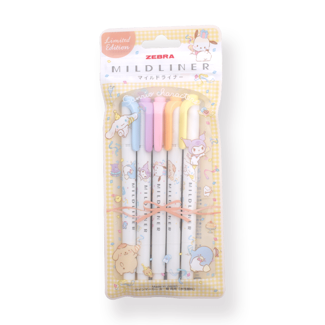 Zebra x Sanrio Mildliner Highlighter - 5 Gentle Color