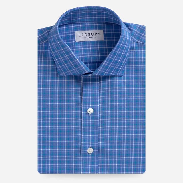 The Bay Blue Brin Check Custom Shirt