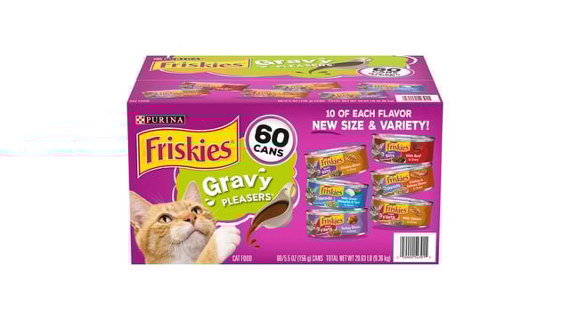 Friskies Gravy Pleasers Cat Food Variety Pack (5.5 oz x 60 ct)