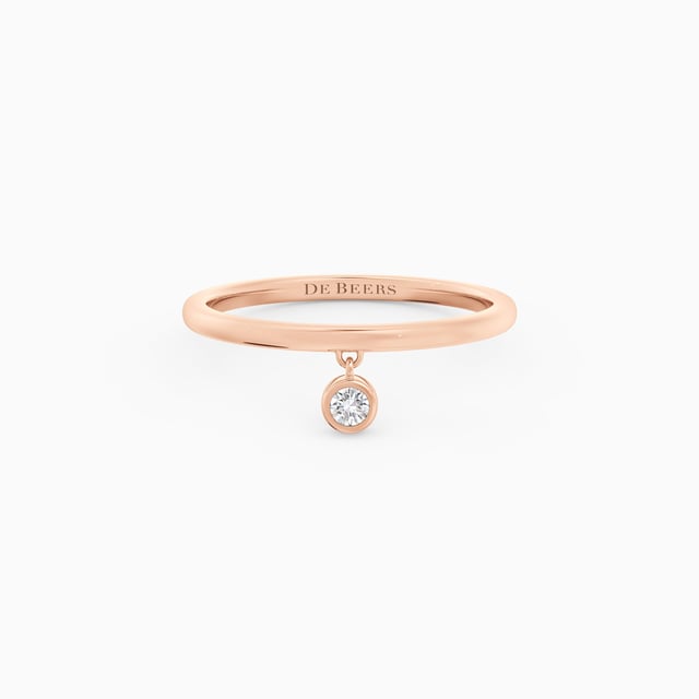 My First De Beers Clea One Diamond Ring in Rose Gold