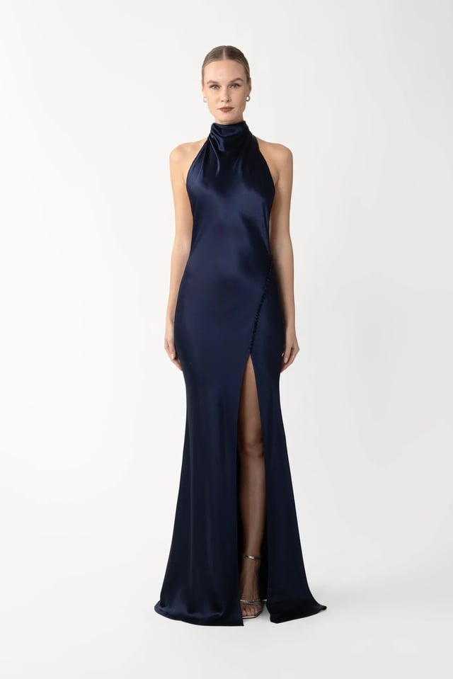 Penelope Backless Satin Gown